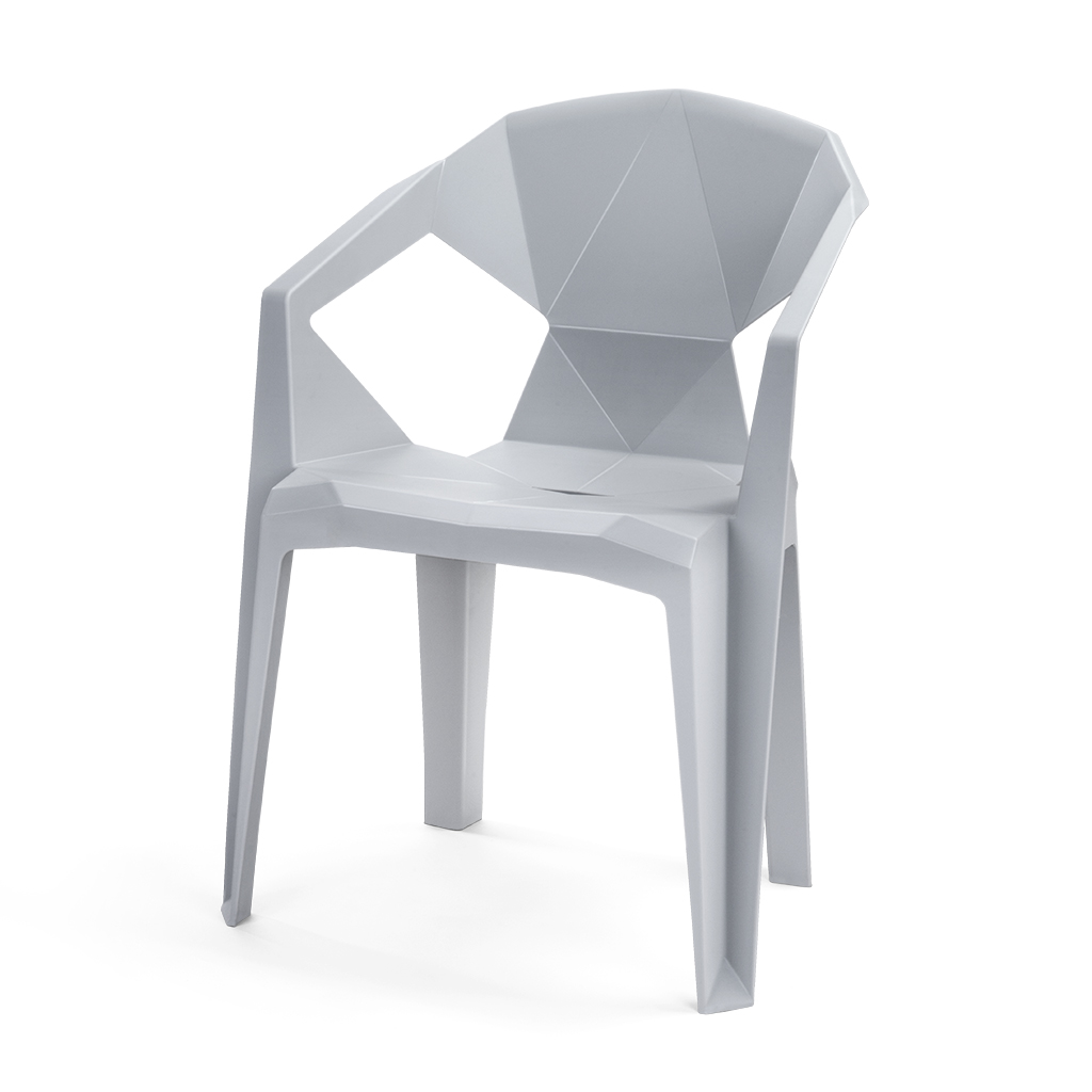 صندلی پشتی‌دار پلاستیکی با طرح زاویه‌دار